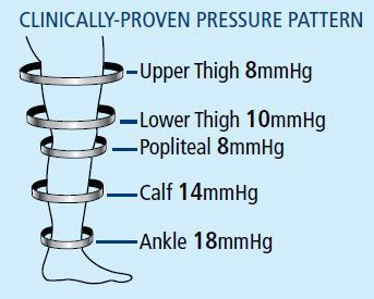 Covidien Kendall Stockings Clinically-Proven Pressure Pattern