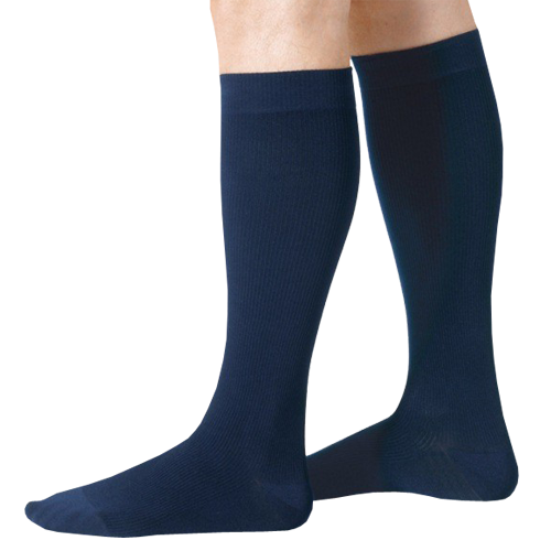 Juzo Dynamic Cotton Ribbed Closed Toe Knee High Compression Socks For
