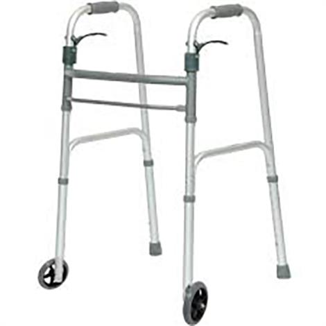 ProBasics Sure Lever Release Folding Walker For Adult,With 5" Wheels Blue Flame,Each,WKAAWSLB