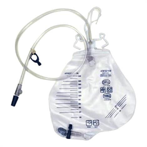 Amsino AMSure Urinary Drainage Bag With Anti-Reflux Device,2000ml,With Anti reflux Flutter Valve,20/Pack,AS332E