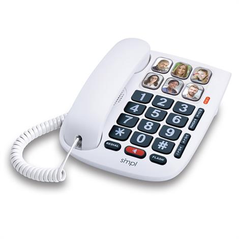 SMPL Handsfee Dial Photo Phone,7-7/8" X 8" X 3-1/2",Each,56010
