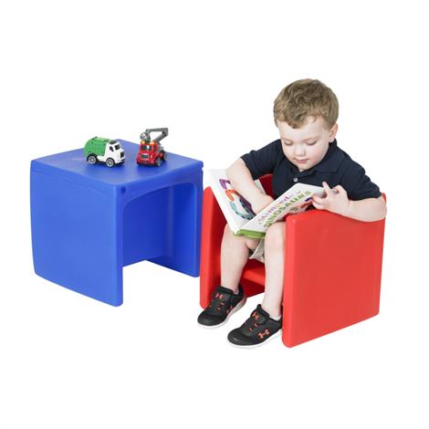 Childrens Factory Chair Cube,Yellow and Green,2/Pack,CF910-081
