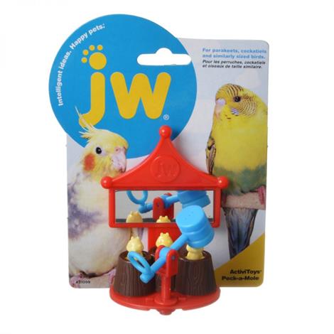 JW Activitoys Peck-A-Mole Plastic Bird Toy,3" Wide x 4" High,Each,31099