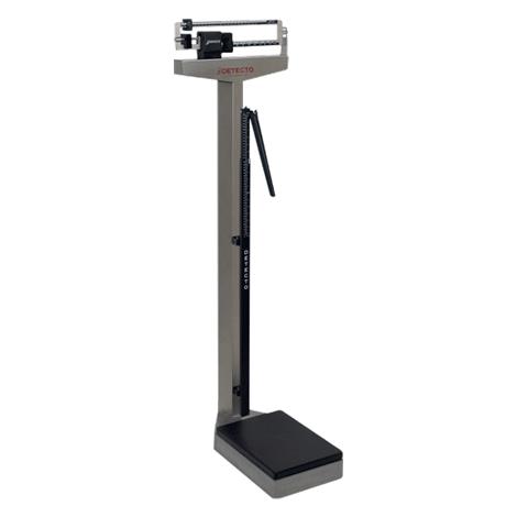 Detecto Stainless Steel Mechanical Health Care Scales,Eye-level with Height rod,Capacity: 180kg x 100g,Each,2391S