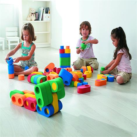 Weplay High-Grade Linkits Building Set,Red,Green,Yellow,Orange and Blue,Each,KC2103