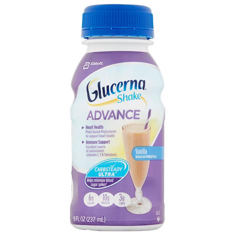 Abbott Glucerna Shake Ready-to-Drink Formula with Carb Steady,Creamy Strawberry,8fl oz (237ml),Bottle,Each,57807
