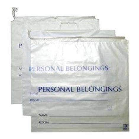 Elkay Personal Belonging Bag with Cord String Closure,Opaque White,250/Pack,PB181853DSW