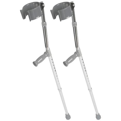 Medline Forearm Crutches,Tall Adult,5ft 10" to 6ft 6",Pair,MDS805160
