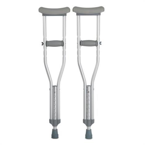 McKesson Push-Button Aluminum Crutches,Underarm Crutches,Each,146-10416-1