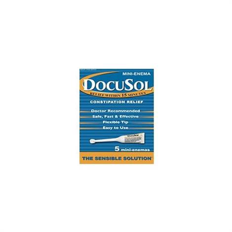 Alliance Labs DocuSol Constipation Relief Mini Enemas,283mg,24/Case,5/pack,17433-9878-05