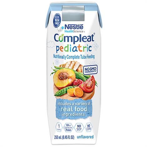 Nestle Compleat Pediatric Real Food Tube Feedingal ,Unflavored,250ml Cartons,24/Case,14240000