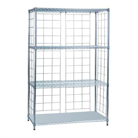 R&B Linen Cart and Shelving Unit Enclosures,18"W Side and Back Panels for 60" Units,5/Pack,LC1860-KIT
