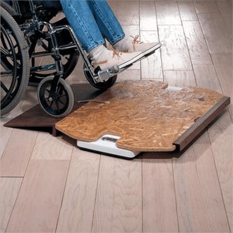 Platform Scale for Extra-Wide Wheelchair,24.5" L x 39" W,Each,651402