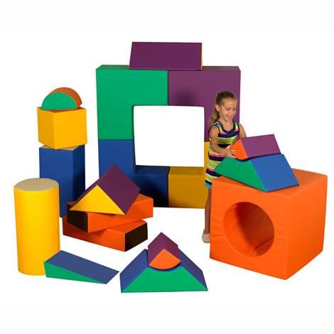 Childrens Factory 18 Piece Jumbo Block Set,18 Piece Set,Each,CF805-016