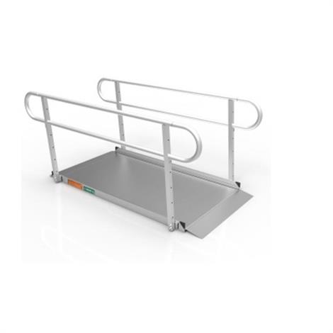 Ez-Access Gateway 3G Solid Surface Ramps,4ft. Ramp With Two-Line Handrails,Each,GATEWAY3G04TL